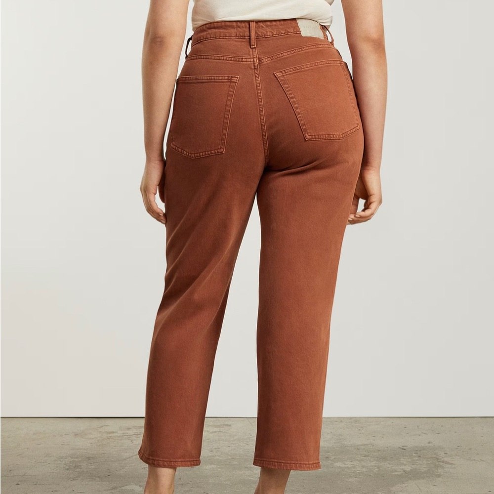 Everlane Way High Curvy Jean in Rust Orange